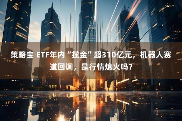 策略宝 ETF年内“揽金”超310亿元,机器人赛道回调,是行情熄火吗?